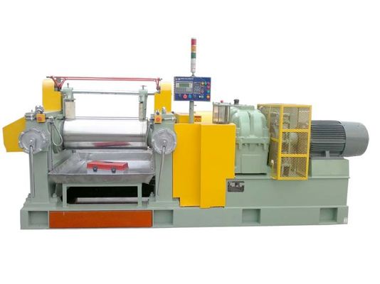 Good price SGS Two Roll Rubber Mill with Antifriction Roller Bearing Hydraulic Brake and Stock Blender for Rubber Compounding online