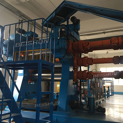 Buy High Accuracy Four Roll Rubber Sheet Calendering Machine For Conveyor Belt Production Line online manufacture