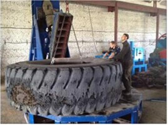 Buy Scrap Shear Waste Tyre Recycling Machine Hydraulic Tire Cutting Machine For Rubber Hose online manufacture