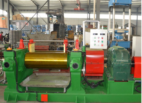 Buy Cast Iron Rubber Mixing Mill Machine Water Cooled With V Belt Drive online manufacture