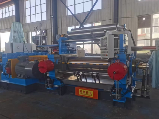 Buy Heavy Duty Emergency Stop Safety Rubber Mixing Mill Machine Two Roll PLC Controlled online manufacture