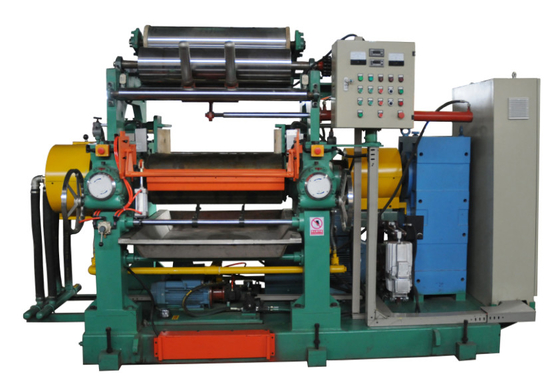 Precision Rubber Texture Mixing Machine With Plc Control Water Cooled Rollers Nsk Bearings