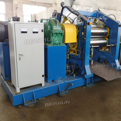 Electric Four Roll Calender Machine with Chilled Cast Iron Rollers and Automatic Lubrication