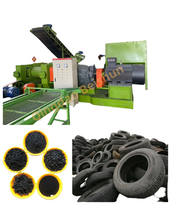 Automatic Waste Tyre Recycling Machine SGS Rubber Recycling Machine