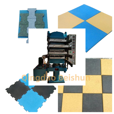 PLC Control Rubber Floor Tile Vulcanizing Machine Rubber Floor Tile Making Machine