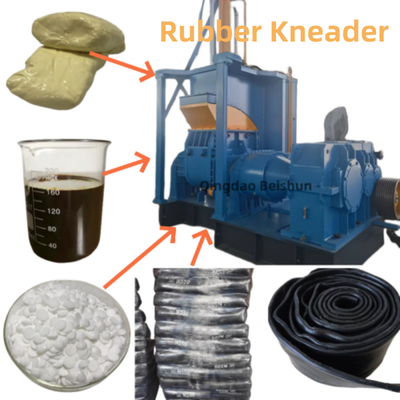 110L Pneumatic Rubber Kneader Mixer Can Mix Rubber with 80 Shore A Hardness and 140° Tilting Angle