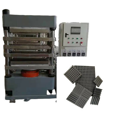 Good price 1000KN Clamping Force 4-Layer Rubber Cushion Hydraulic Vulcanizing Press with PLC Control online