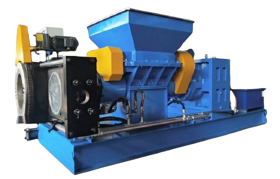 Energy Saving Environmentally Friendly Twin Screw Rubber Strainer / Extruder For Rubber Compounding Plants