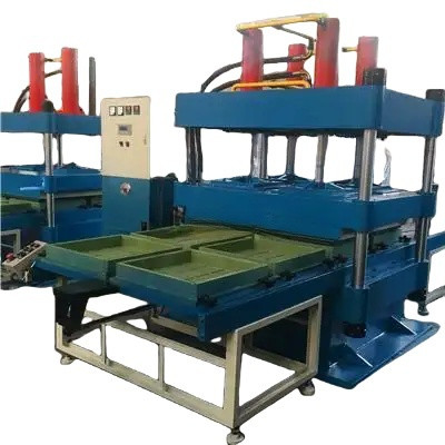 100T Hydraulic Pressure 1000x1000 Flat Plate Vulcanizing Machine - Rubber Granule Floor Tile Making Machine