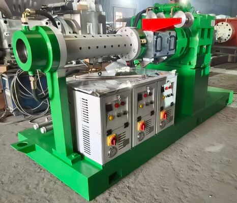 Good price 120mm Screw Diameter Cold-Feed Pin Barrel Rubber Extruder Machine with 60-150kg/hour Production Capacity online